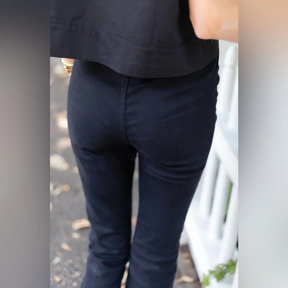 NWT Julia Amory Bell Pant Twill in Black, Size Large - Picture 5 of 14